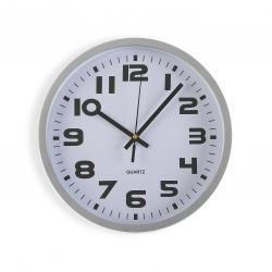 RELOJ COCINA PLATA 25 CM