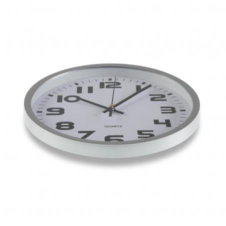 RELOJ COCINA PLATA 25 CM