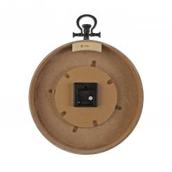 RELOJ PARED MADERA HOJAS