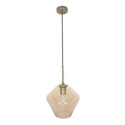 Colgante Pinap 1xe27 Cuero/ambar Regx23x23 Cm