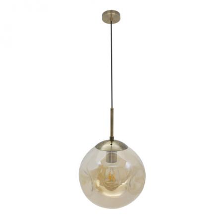Colgante Pinap 1xe27 Cuero/ambar Regx25x25 Cm