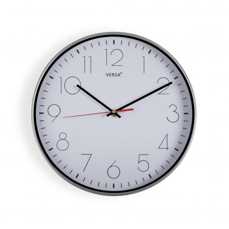 RELOJ BLANCO/ PLATEADO 30,5 CM