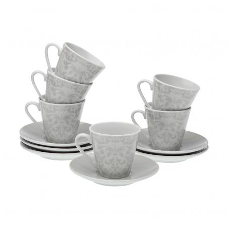 SET 6 TAZAS DE CAFE DAMASCO
