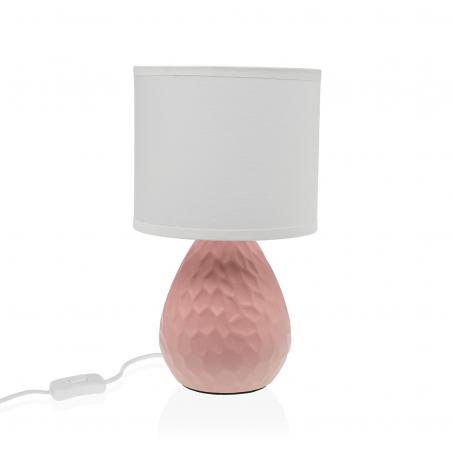 LAMPARA DE MESA ROSA/BLANCA
