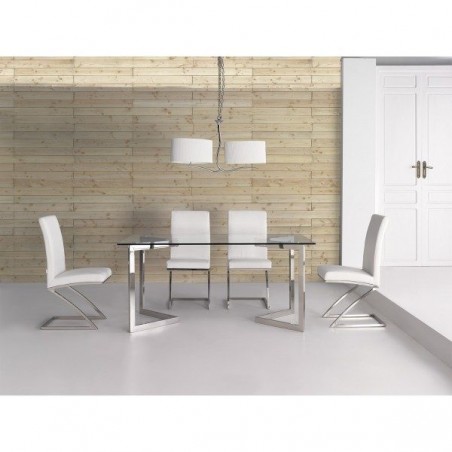 Silla Comedor modelo Leli Ecopiel - Acero Varios Colores