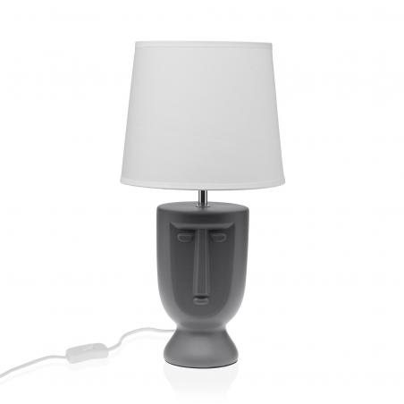 LAMPARA DE MESA GRIS