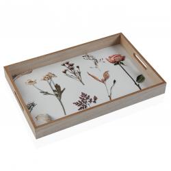BANDEJA MADERA PETALOS 45X30