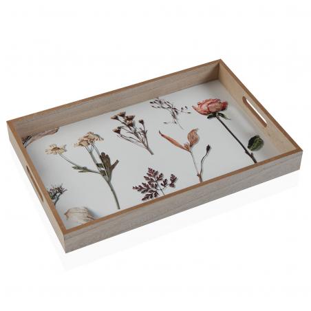 BANDEJA MADERA PETALOS 45X30