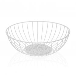 CESTA METALICA BLANCA DAMASCO