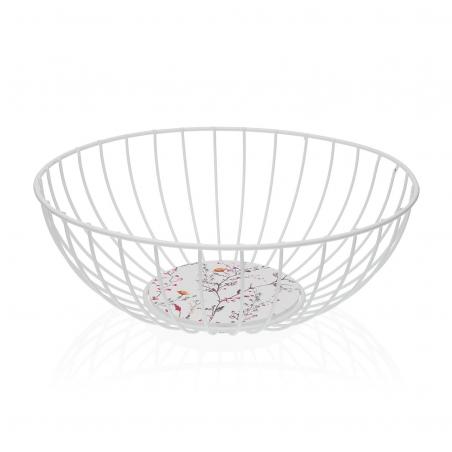 CESTA METALICA BLANCA BALBEC