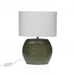 LAMPARA CERAMICA RAYAS GRIS