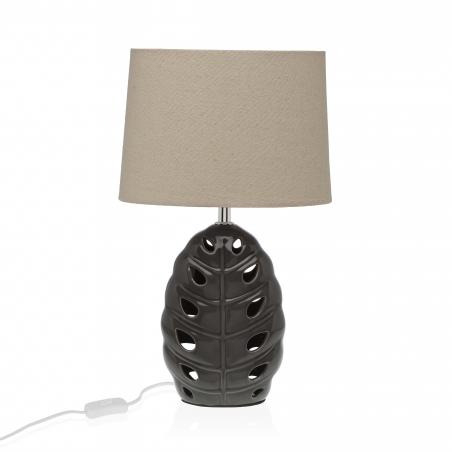LAMPARA CERAMICA PLATEADO 42CM