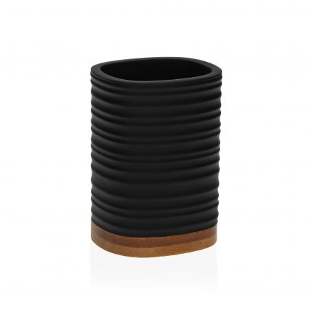 VASO PORTACEPILLO NEGRO