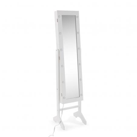 ESPEJO JOYERO BLANCO CON LED