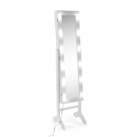 ESPEJO JOYERO BLANCO CON LED