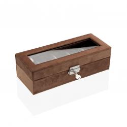 CAJA DE RELOJES MARRON