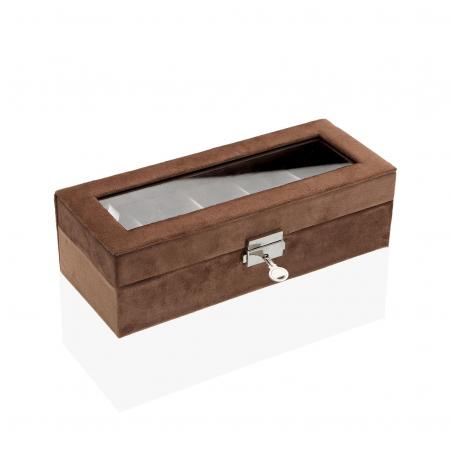 CAJA DE RELOJES MARRON