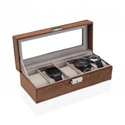 CAJA DE RELOJES MARRON