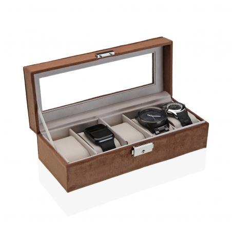 CAJA DE RELOJES MARRON