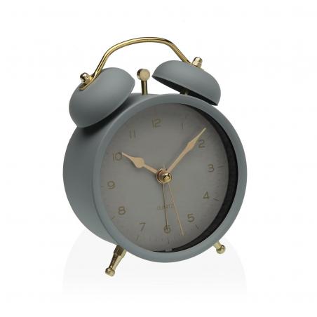 RELOJ DESPERTADOR GRIS 9,7CM