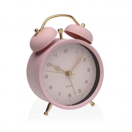 RELOJ DESPERTADOR ROSA 9,7CM