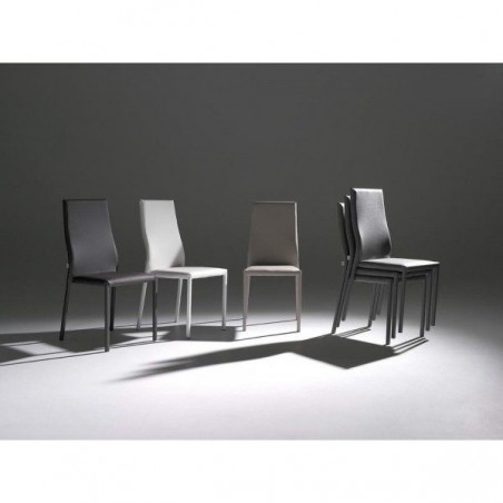 Silla Comedor Tapizada Ecopiel Modelo Panna