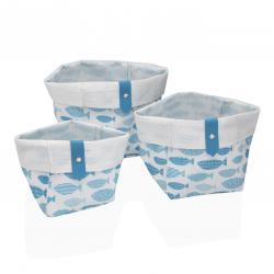 SET 3 CESTAS CUADRADAS AQUA