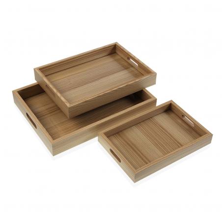 SET 3 BANDEJAS  MDF DARK