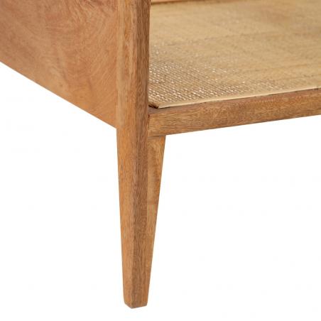 MESA CENTRO NATURAL MADERA-RATÁN SALÓN 120 X 60 X 40 CM