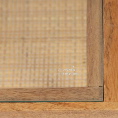 MESA CENTRO NATURAL MADERA-RATÁN SALÓN 120 X 60 X 40 CM