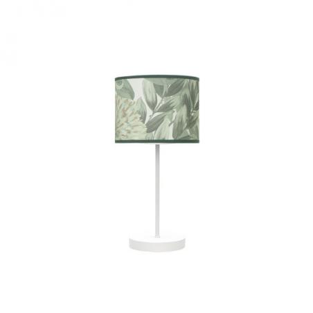 Sobremesa Moda 1xe14 Blanco/hoja Verde 42x17x17cm
