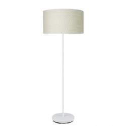 Pie Salon Moda 1xe27 Blanco/cañizo Blanco 163x40x 40 Cm