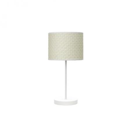 Sobremesa Moda 1xe14 Blanco/cañizo Blanco 42x17x17 Cm