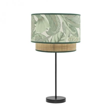 Sobremesa Grande Congo 1xe27 Negro/verde-natural 64x30x30 Cm