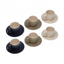 SET 6 TAZAS TE C/PLATO TASHI