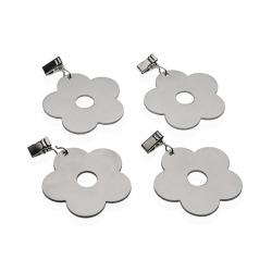 SET 4 PESOS  MANTEL FLOR
