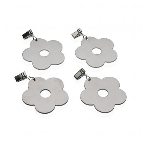 SET 4 PESOS  MANTEL FLOR