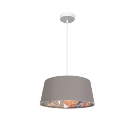 Colgante 40d Tunez 1xe27 Blanco/topo-estampado