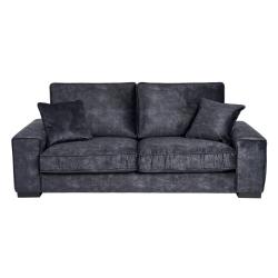 SOFÁ 3 PLAZAS GRIS OSCURO TEJIDO SALÓN 230 X 93 X 97 CM