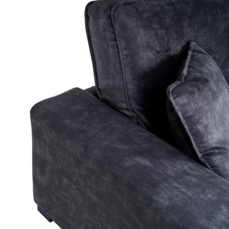 SOFÁ 3 PLAZAS GRIS OSCURO TEJIDO SALÓN 230 X 93 X 97 CM
