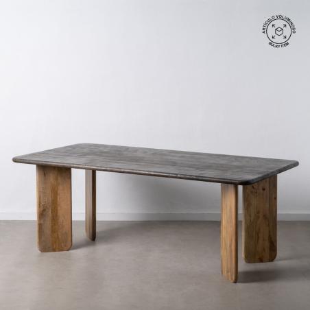 MESA COMEDOR NATURAL-MARRÓN 200 X 100 X 76 CM