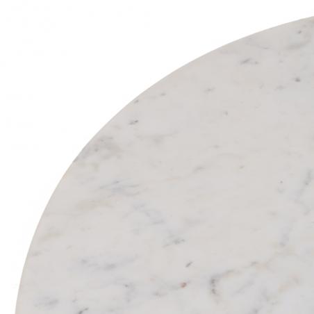 MESA CENTRO NATURAL-BLANCO MÁRMOL/MADERA 80 X 80 X 40 CM