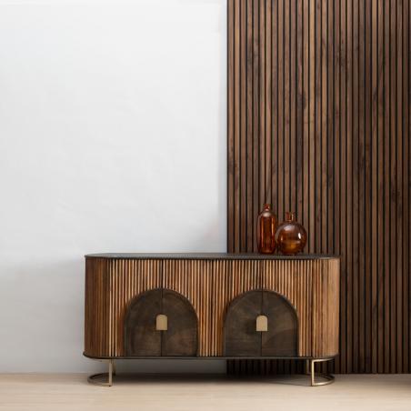 APARADOR NATURAL-ORO MADERA DE MANGO 153 X 41 X 75 CM