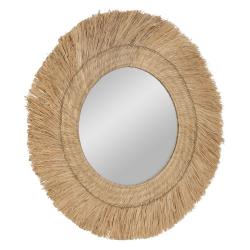 ESPEJO FIBRA NATURAL DECORACIÓN 90 X 4 X 90 CM