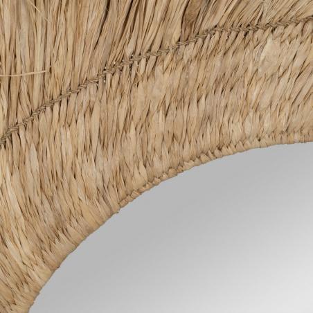ESPEJO FIBRA NATURAL DECORACIÓN 90 X 4 X 90 CM