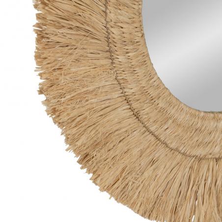 ESPEJO FIBRA NATURAL DECORACIÓN 90 X 4 X 90 CM