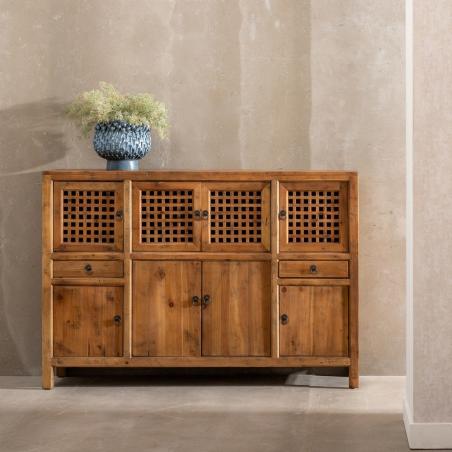 MUEBLE NATURAL MADERA DE PINO SALÓN 153 X 37 X 104 CM