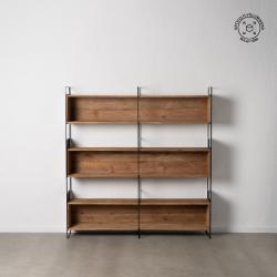 ESTANTERÍA NATURAL MADERA-HIERRO SALÓN 180,50 X 35 X 190 CM