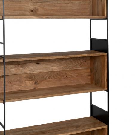 ESTANTERÍA NATURAL MADERA-HIERRO SALÓN 180,50 X 35 X 190 CM