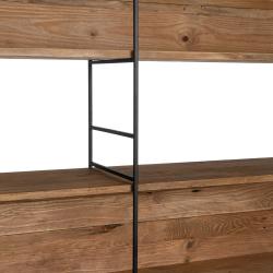 ESTANTERÍA NATURAL MADERA-HIERRO SALÓN 180,50 X 35 X 190 CM